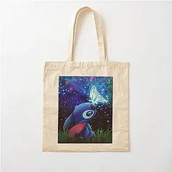 Stitch Butterfly Starry Sky Cotton Tote Bag