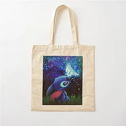 Stitch Butterfly Starry Sky Cotton Tote Bag