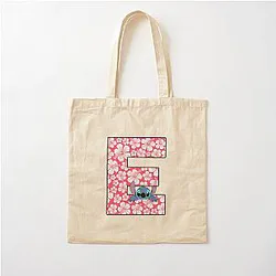 Lilo and Stitch Letter E Cotton Tote Bag