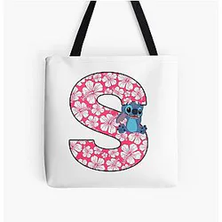Lilo Stitch Letter S All Over Print Tote Bag