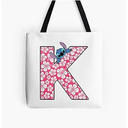 Lilo and Stitch Letter K All Over Print Tote Bag
