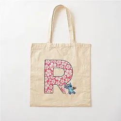 Lilo and Stitch Letter R Cotton Tote Bag