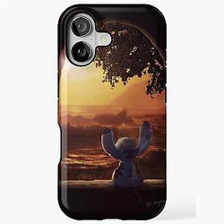 Stitch Sunset Design iPhone Tough Case