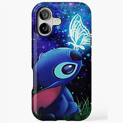 Stitch Butterfly Starry Sky iPhone Tough Case