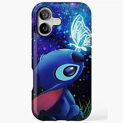 Stitch Butterfly Starry Sky iPhone Tough Case
