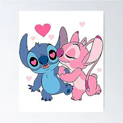 Lilo and Stitch Love Couple Poster