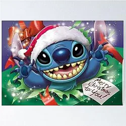 Stitch and Lilo Merry Christmas Poster