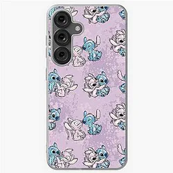 Lilo Stitch Angel Watercolor Samsung Galaxy Soft Case