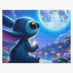 Stitch looking at the moon Jigsaw Puzzle