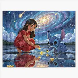 Stitch and Lilo Pick Up Stars Jigsaw Puzzle