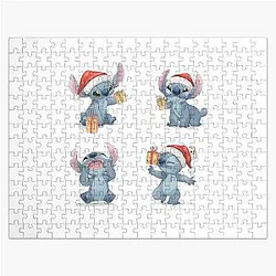 Stitch Christmas Gift Cute Holiday Character Set Jigsaw Puzzle