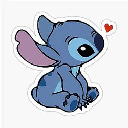 Stitch Heart Sticker
