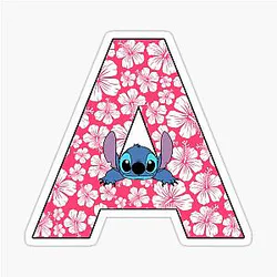 Lilo and Stitch Letter A Sticker