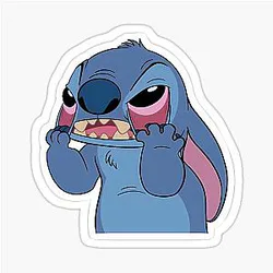Stitch Funny Meme Sticker – Cute Lilo & Stitch Cartoon Design Sticker
