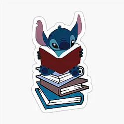 Stitch Reading Sticker