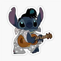 Stitch is Elvis Sticker