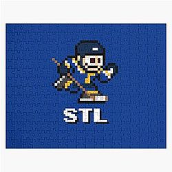 St. Louis Blues 8-bit Retro Pixel Art Videogame Player Jigsaw Puzzle