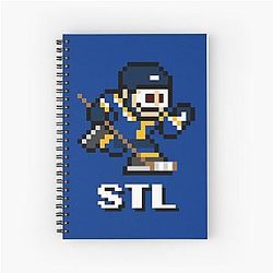 St. Louis Blues 8-bit Retro Pixel Art Videogame Spiral Notebook