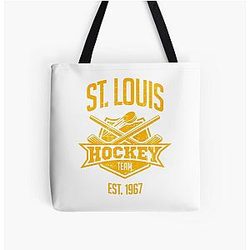 St Louis Blues Inspired Missouri Hockey Team All Over Print Tote Bag