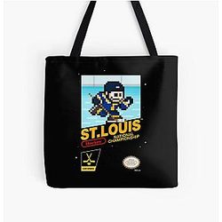 St. Louis Blues 8-bit Retro Pixel Art Videogame Tote Bag