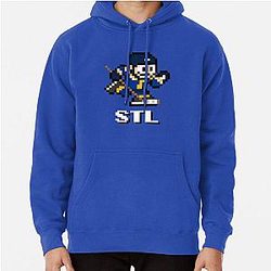 St Louis Blues 8-bit Retro Pixel Art Videogame Player Hoodie