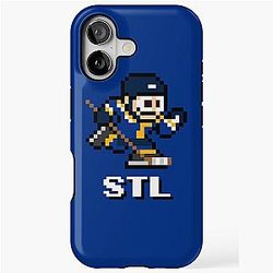 St Louis Blues 8 Bit Retro Pixel Art Videogame Player iPhone Tough Case