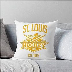 St Louis Blues Inspired Missouri Hockey Team Throw Pillow