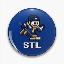 St. Louis Blues 8-bit Pixel Art Player