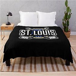 Art for Louis Blues Throw Blanket