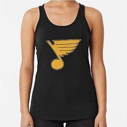 Louis Blues Wings Racerback Tank Top