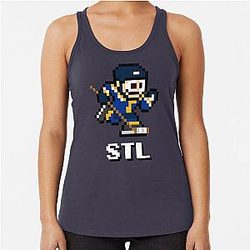St. Louis Blues 8-bit Retro Pixel Art Videogame Racerback Tank Top