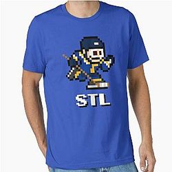 St. Louis Blues 8-bit Retro Pixel Art Videogame Player Essential T-Shirt