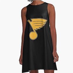 louis blues wings A line dress