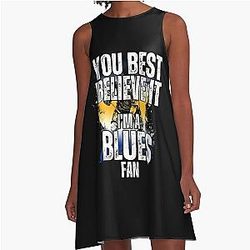 St. Louis Blues Fan Hockey A-Line Dress