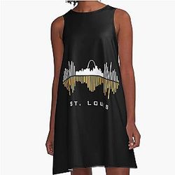 Art - St Louis Blues A Line Dress