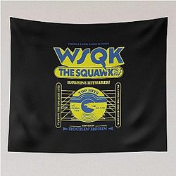 Stranger Things 5: Squeak the Squawk 94.5 (Black) Tapestry