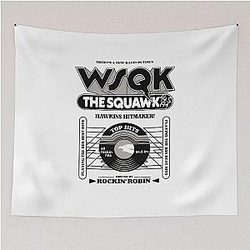 Stranger Things 5: Squawk the 94.5 Black and White Tapestry