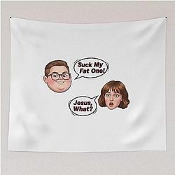 Derek Turnbow & Robin Stranger Things Season 5 Fan Art Tapestry