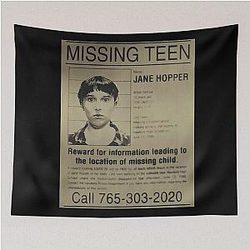 Stranger Things 5: Missing Teen Jane Hopper Tapestry
