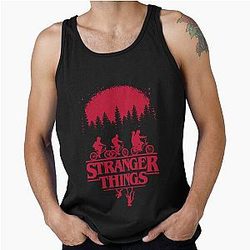 Stranger Things Bike Ride Upside Down Silhouette Tank