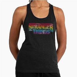 Stranger Things 4 Rainbow Sparkles Racerback Tank Top