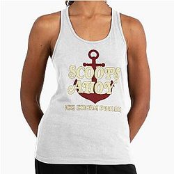 Stranger Things Ice Cream Parlor Logo Racerback Tank Top