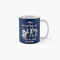 Beam Me Up This Place Sucks Stranger Things Vintage T-shirt vs Robin Classic Mug