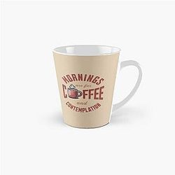 Mornings for coffee and contemplation Stranger Things Vintage Retro Quote Typography Tall Mug