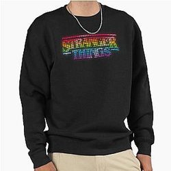 Stranger Things 4 Rainbow Pixel Pullover Sweatshirt