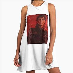 Stranger Things Season 5 Merch Finn Wolfhard Mike Wheeler: sticker pack, t-shirt, spiral notebooks, posters, hardcover journals, mugs, tote bags etc Fan Art A-Line Dress