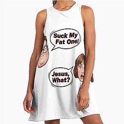 Derek Turnbow & Robin Funny Conversation Stranger Things Season 5 Fan Art A-Line Dress