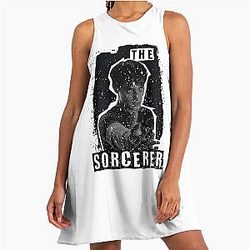 Stranger Things 5: The Sorcerer Black and White Grunge Style Dress