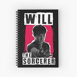 Stranger Things 5: The Sorcerer Black Red Grunge Style Spiral Notebook