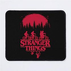 Stranger Things Group Shot Bike Ride Silhouette Mouse Pad